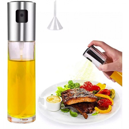 Oil Sprayer Stainless Steel Spray Bottle Pump Oil Pot 100ml