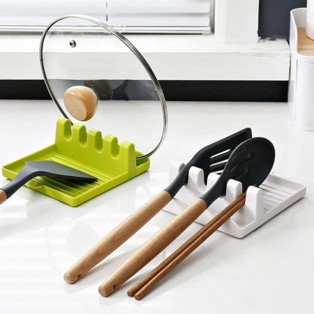 Plastic Spoon Rest Kitchen Organizer for Fork Spatula Rack