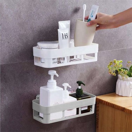 (৩ পিস) Bathroom Shelves Kitchen Organizer Plastic Shelf Rack