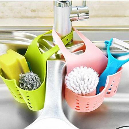 Kitchen Hanging Drain Basket Bag Portable Kitchen Basket Home