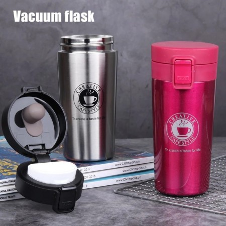 Travel Mug | Vacuum Flask | Stainless Steel Thermos Cup