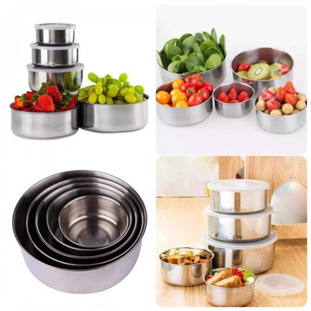 Stainless Steel Food Box 5 in 1
