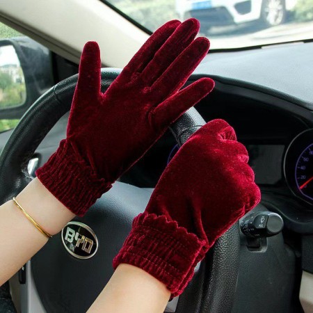 Warm Hand Gloves | Velvet Fabric (১ জোড়া)