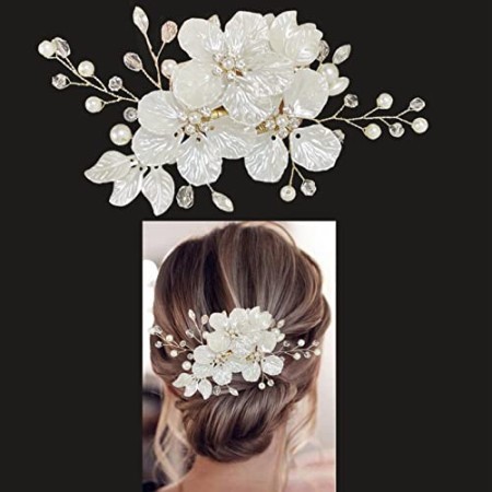 Wedding White hair pin