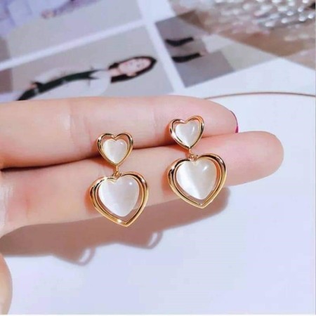 Heart shape Earrings with stone