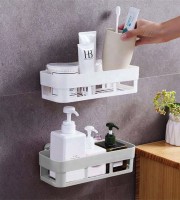 Bathroom Shelves Kitchen Organizer Plastic Shelf Rack