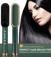 Hair Straightening and Curling Brush with 5 Temperature Gears