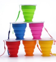 Silicone Folding Cup Water Drinking Cup Outdoor Portable