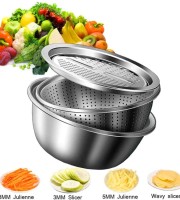 3 In 1 Vegetable Cutter with Drain Basket