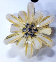 Glittering Lucite Brooch Pin