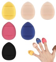 Multi color mini finger makeup puff 5 pcs